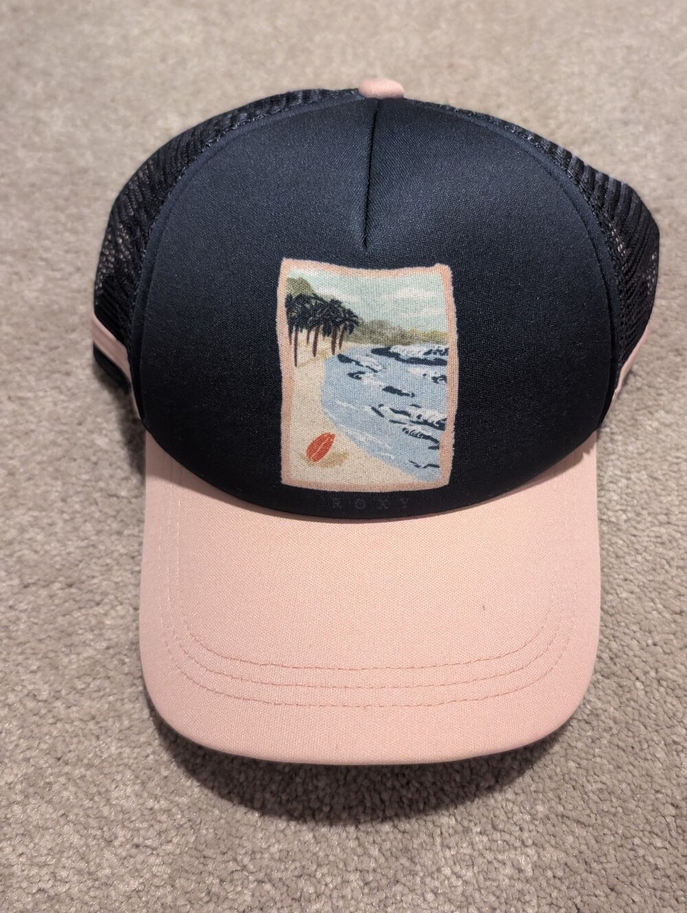 Roxy Surf Patch Trucker Hat - Black & Pink